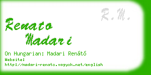 renato madari business card